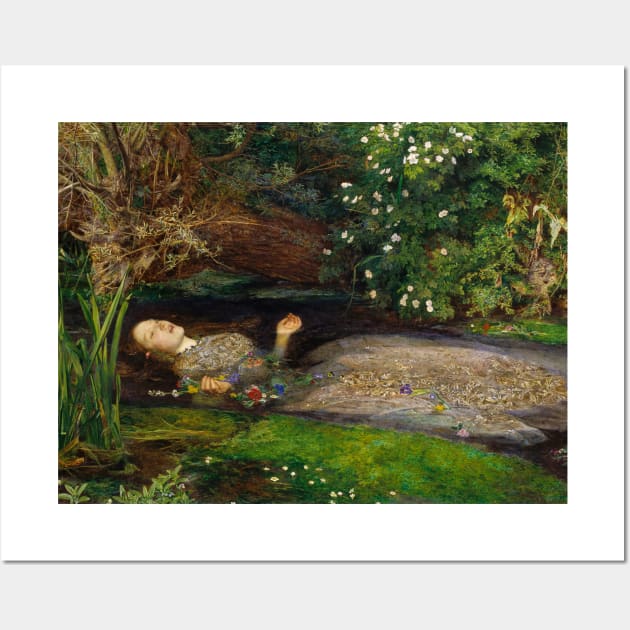 Ophelia Oil Painting by Sir John Everett Millais - Hamlet - Play Wall Art by podartist